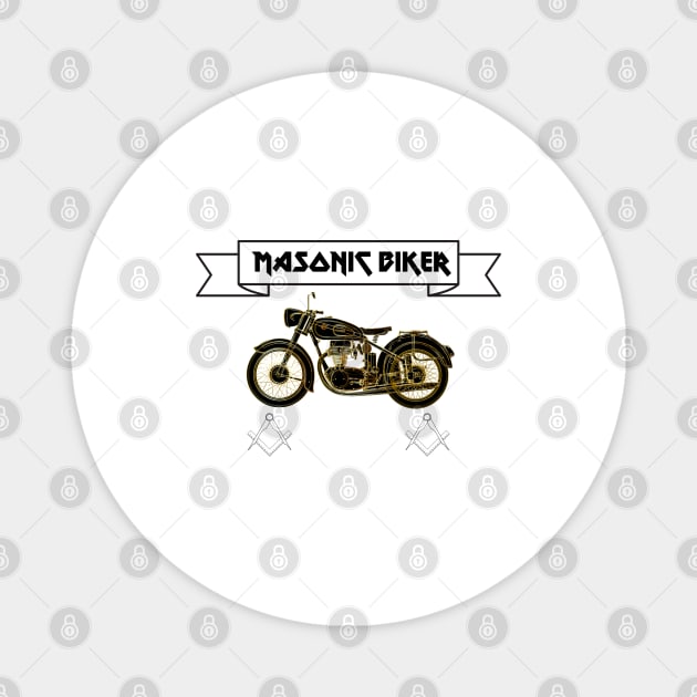 Masonic biker for life Magnet by Arpi Design Studio